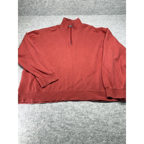 Orvis Other - Orvis Pullover Mens 2XL Red Half Zip Sweater 100% Cotton Outdoor Fishing XXL